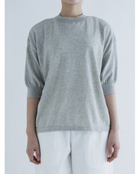 MEYAME  COTTON KNIT TEE HEATHER GREY