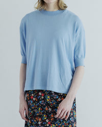 MEYAME COTTON KNIT TEE SKY