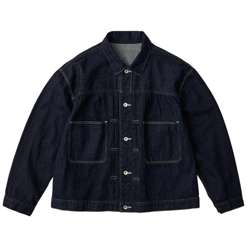PORTER CLASSIC STEINBECK DENIM JACKET -DARK NAVY-