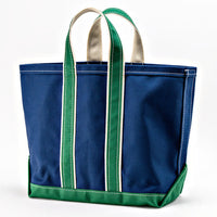 WORKERS  Deluxe Tote Bag/ Navy Body x Green Handle