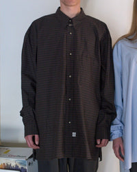 Marvine Pontiak Shirt Makers MPSM-1914S Tab Collar L/S SH Navy Mini CH