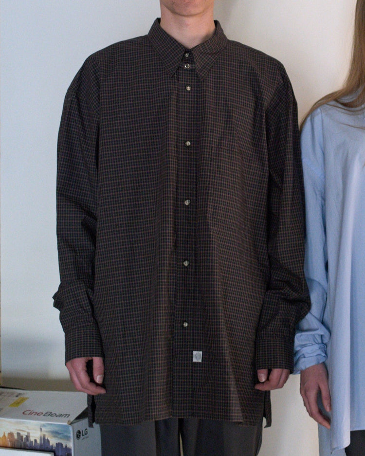 Marvine Pontiak Shirt Makers MPSM-1914S Tab Collar L/S SH Navy Mini CH