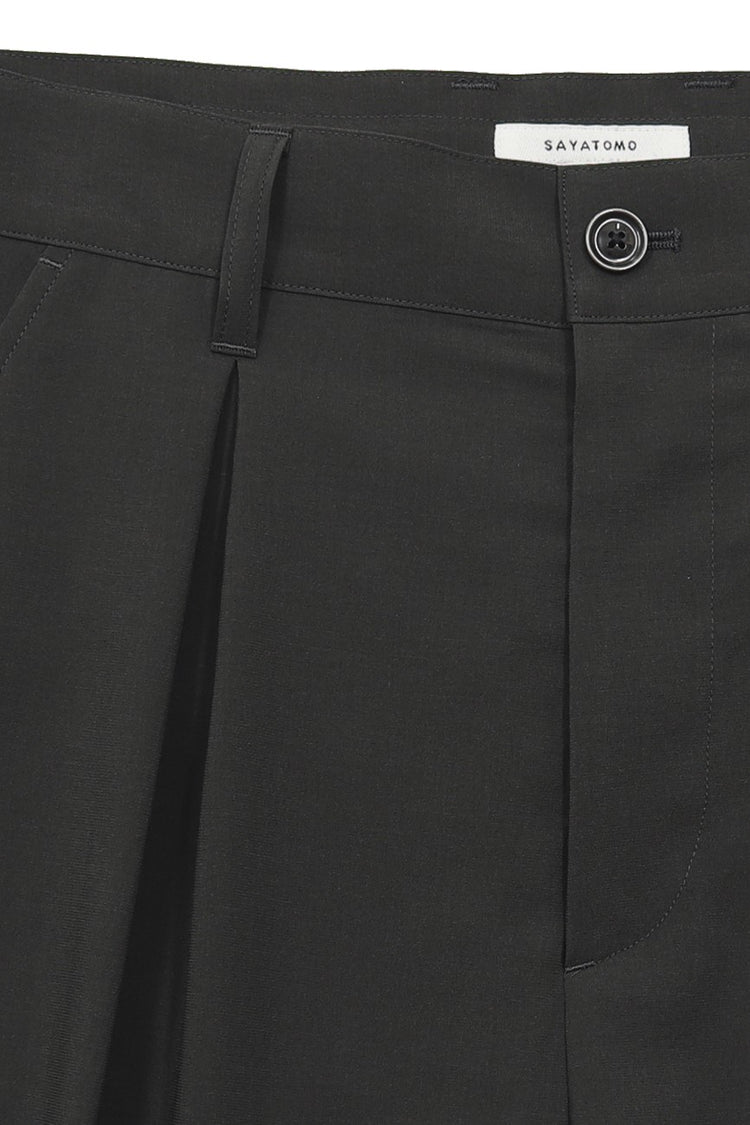 SAYATOMO  2-Tack Wide Slacks SYT-26SS-P03 BLACK