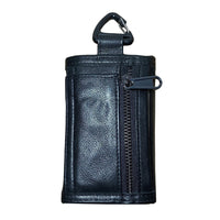 PACKING/ LEATHER COMPACT WALLET BLACK