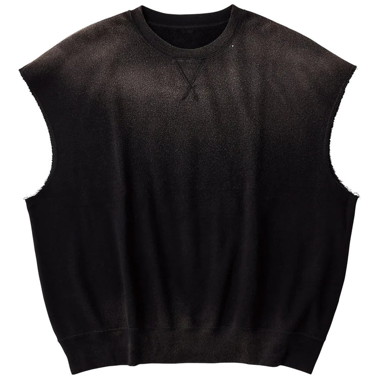 PORTER CLASSIC  H/W OHARIKO GRAFFITI PEACE COTTON KATSU VEST BLACK