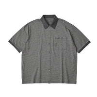 PORTER CLASSIC H/W BEATNIK BORDER OPEN POLO SHIRT GRAY BLACK