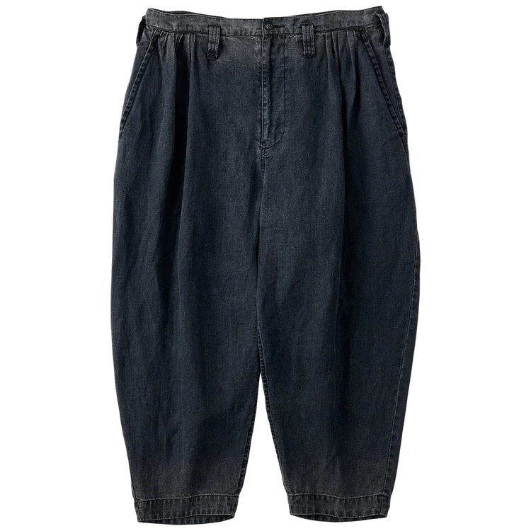 PORTER CLASSIC BLACK LINEN BEBOP PANTS