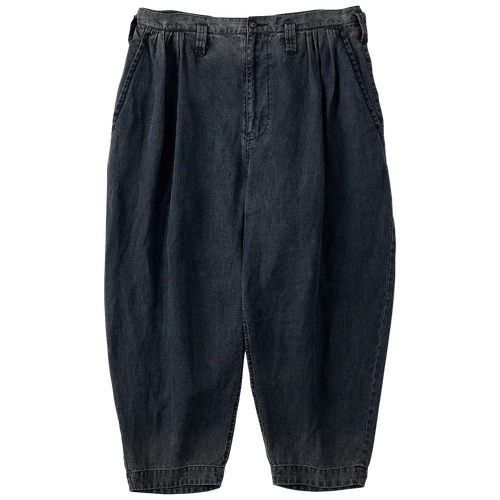 PORTER CLASSIC BLACK LINEN BEBOP PANTS