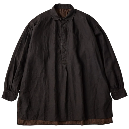 PORTER CLASSIC FARMER’S LINEN ARTIST SHIRT BROWN
