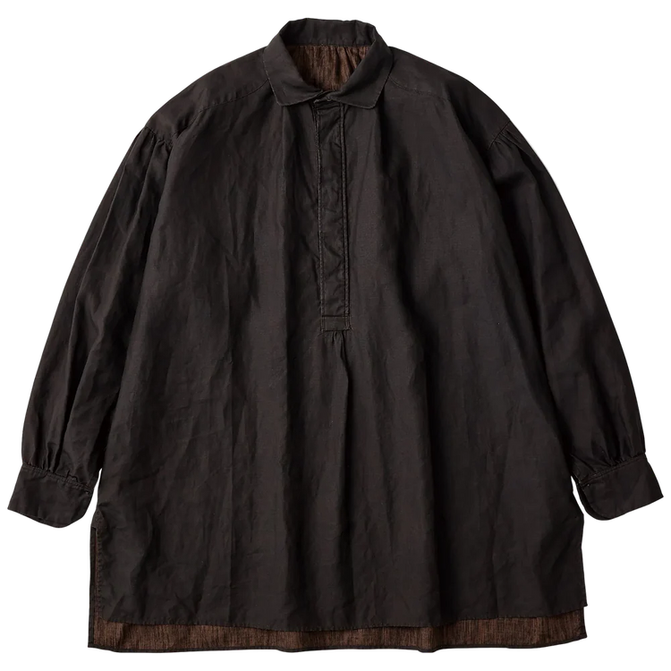 PORTER CLASSIC  FARMER’S LINEN ARTIST SHIRT BROWN