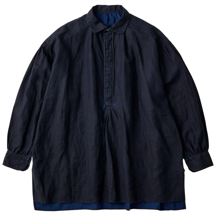 PORTER CLASSIC  FARMER’S LINEN ARTIST SHIRT NAVY