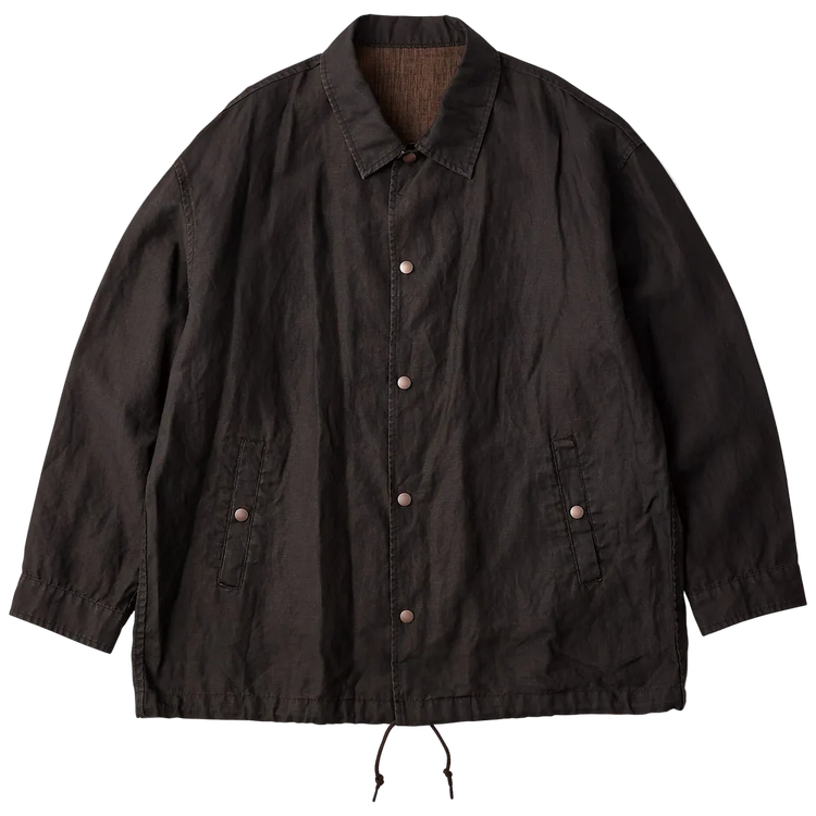 PORTER CLASSIC FARMER’S LINEN COACH JACKET BROWN