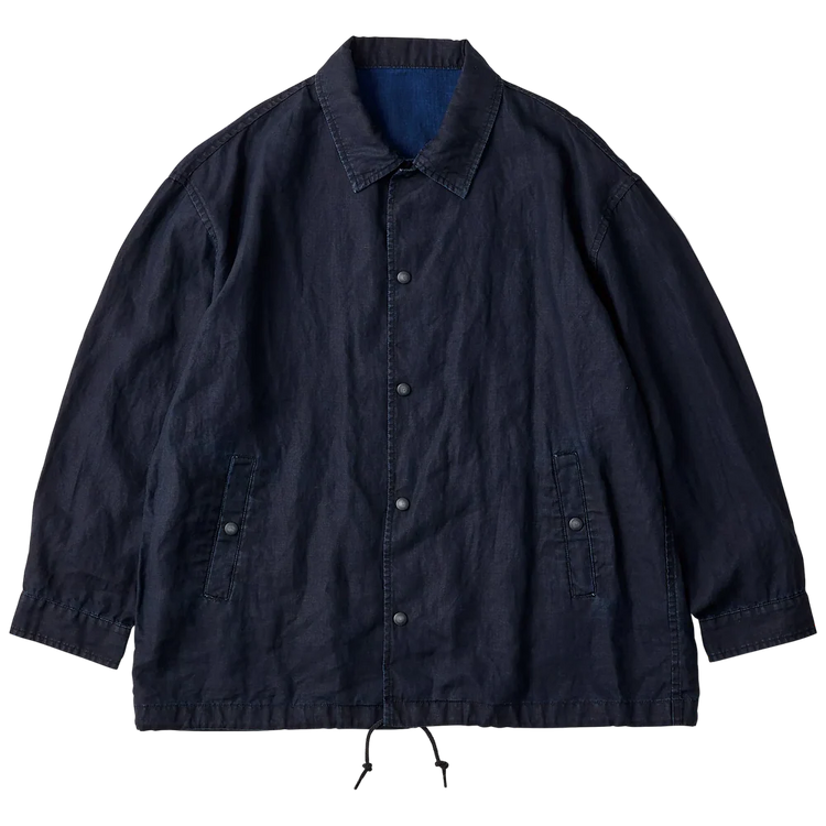 PORTER CLASSIC FARMER’S LINEN COACH JACKET NAVY