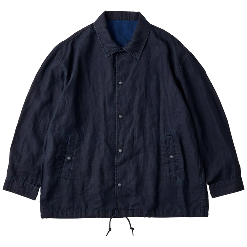 PORTER CLASSIC FARMER’S LINEN COACH JACKET NAVY