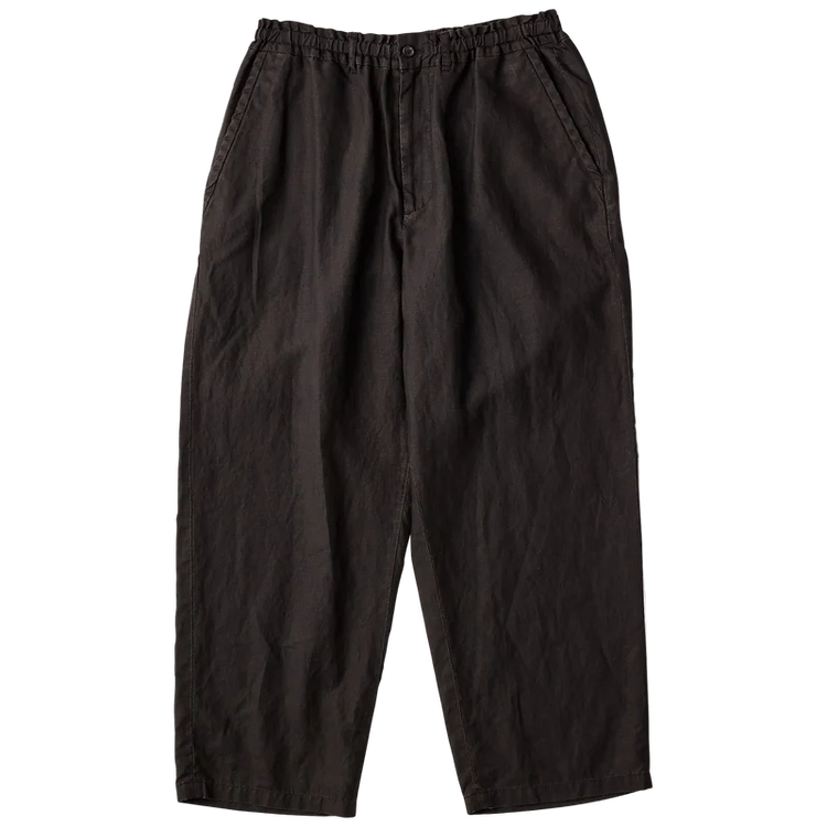 PORTER CLASSIC  FARMER’S LINEN EASY PANTS BROWN