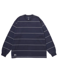 FreshService  PIN BORDER L/S TEE NAVY*WHITE