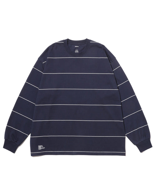 FreshService  PIN BORDER L/S TEE NAVY*WHITE