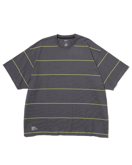 FreshService  PIN BORDER S/S TEE GRAY*YELLOW