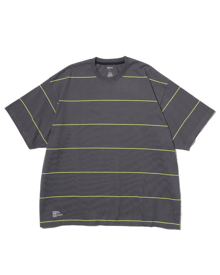 FreshService  PIN BORDER S/S TEE GRAY*YELLOW