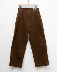 Ordinary fits  CORDUROY BELL PANTS BROWN