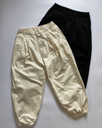 roundabout / Cotton Serge 3tuck Big Balloon Pants
