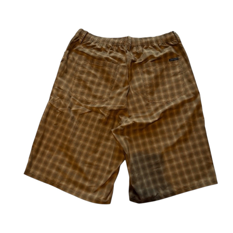 BAGGYSPORTS BA-005 BAGGY CHECK SHORTS YELLOW