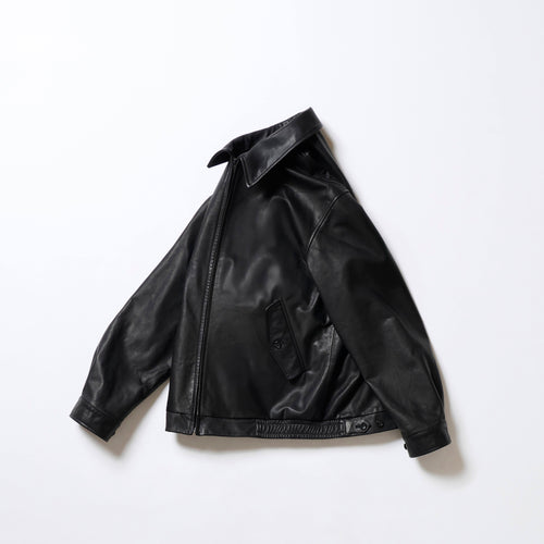 A VONTADE   Leather Harrington Jacket RD-0116-26AW BLACK