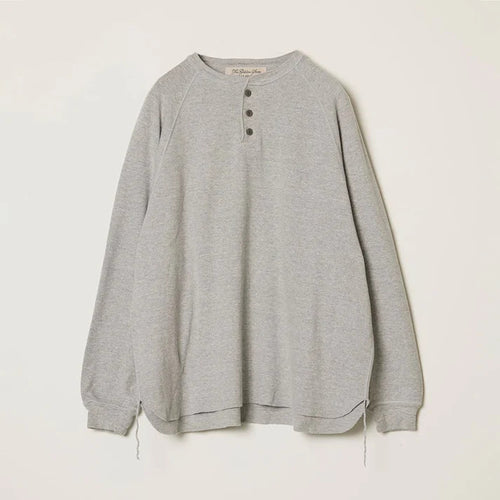 REMI RELIEF WタックヘンリーネックロンT  heathergray
