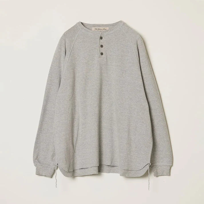 REMI RELIEF WタックヘンリーネックロンT  heathergray