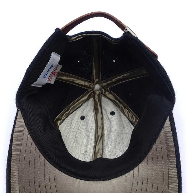 Riprap /  SEMI LONG BRIM CAP MOON & HARRIS TWEED BLACK