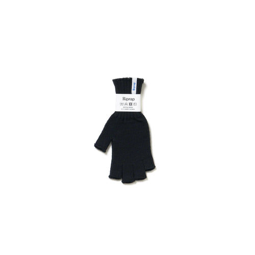 Riprap   O/F SHORT GLOVES (BRITISH/SOUTH AMERICAN WOOL) RRG002 BLACK
