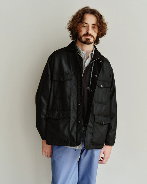 Riprap HUNTING JKT (MILLERAIN WAXED COTTON) RRJ2203 BLACK