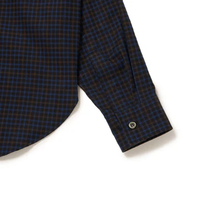 Riprap FLAP POCKET SHIRT (COTTON VIYELLA) NAVY/BROWN
