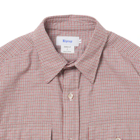 Riprap  FLAP POCKET SHIRT (COTTON VIYELLA) WHITE/RUST