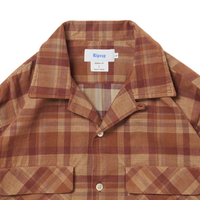 Riprap OPEN COLLAR SH L/S (21W PLAID CORDS) BRICK