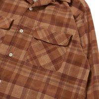 Riprap OPEN COLLAR SH L/S (21W PLAID CORDS) BRICK