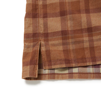 Riprap OPEN COLLAR SH L/S (21W PLAID CORDS) BRICK