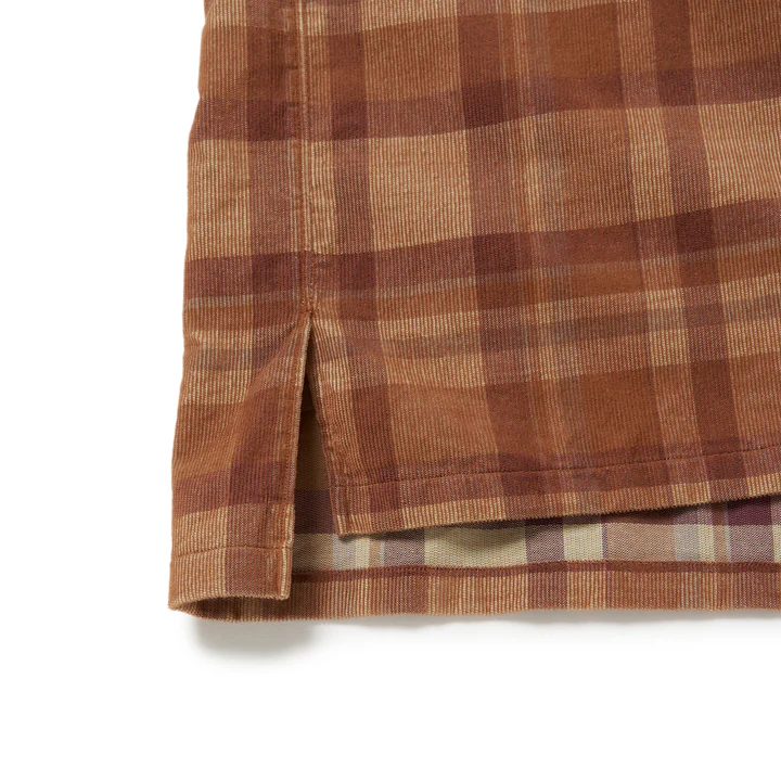 Riprap OPEN COLLAR SH L/S (21W PLAID CORDS) BRICK