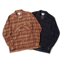 Riprap OPEN COLLAR SH L/S (21W PLAID CORDS) BRICK