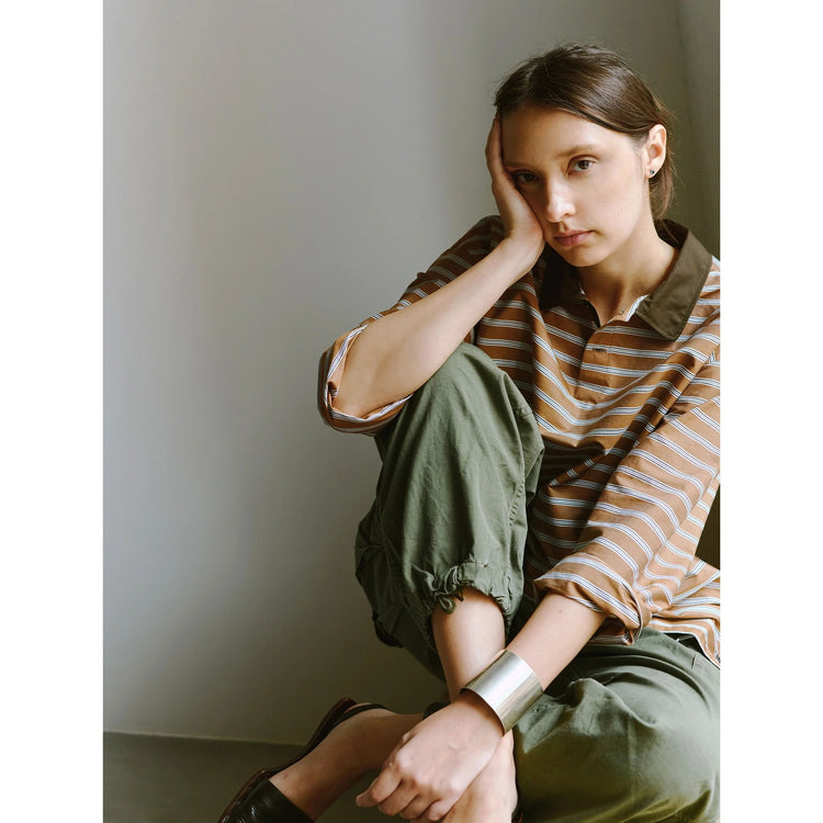 Riprap  POLO SHAPED SH L/S (COTTON POPLIN STRIPE)