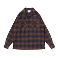 Riprap  OPEN COLLAR SH L/S (INDIGO SHADOW PATTERN) RRS2202 BROWN/INDIGO