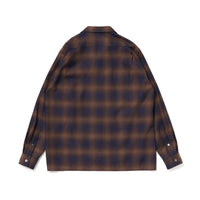 Riprap  OPEN COLLAR SH L/S (INDIGO SHADOW PATTERN) RRS2202 BROWN/INDIGO
