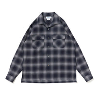 Riprap  OPEN COLLAR SH L/S (INDIGO SHADOW PATTERN) RRS2202 GRAY/INDIGO