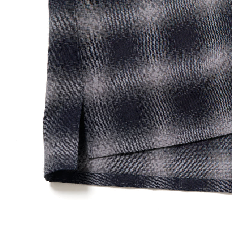Riprap  OPEN COLLAR SH L/S (INDIGO SHADOW PATTERN) RRS2202 GRAY/INDIGO