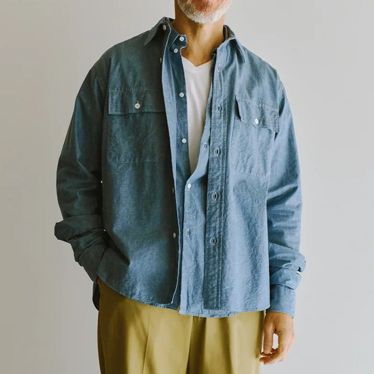 Riprap FLAP POCKET SHIRT (6oz SELVEDGE CHAMBRAY)