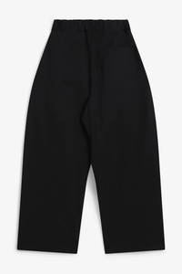 sage NATION BOX PLEAT TROUSER BLACK