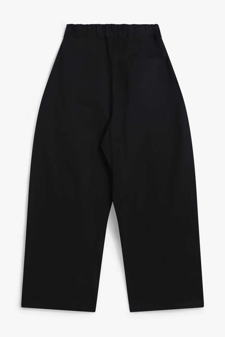 sage NATION BOX PLEAT TROUSER BLACK