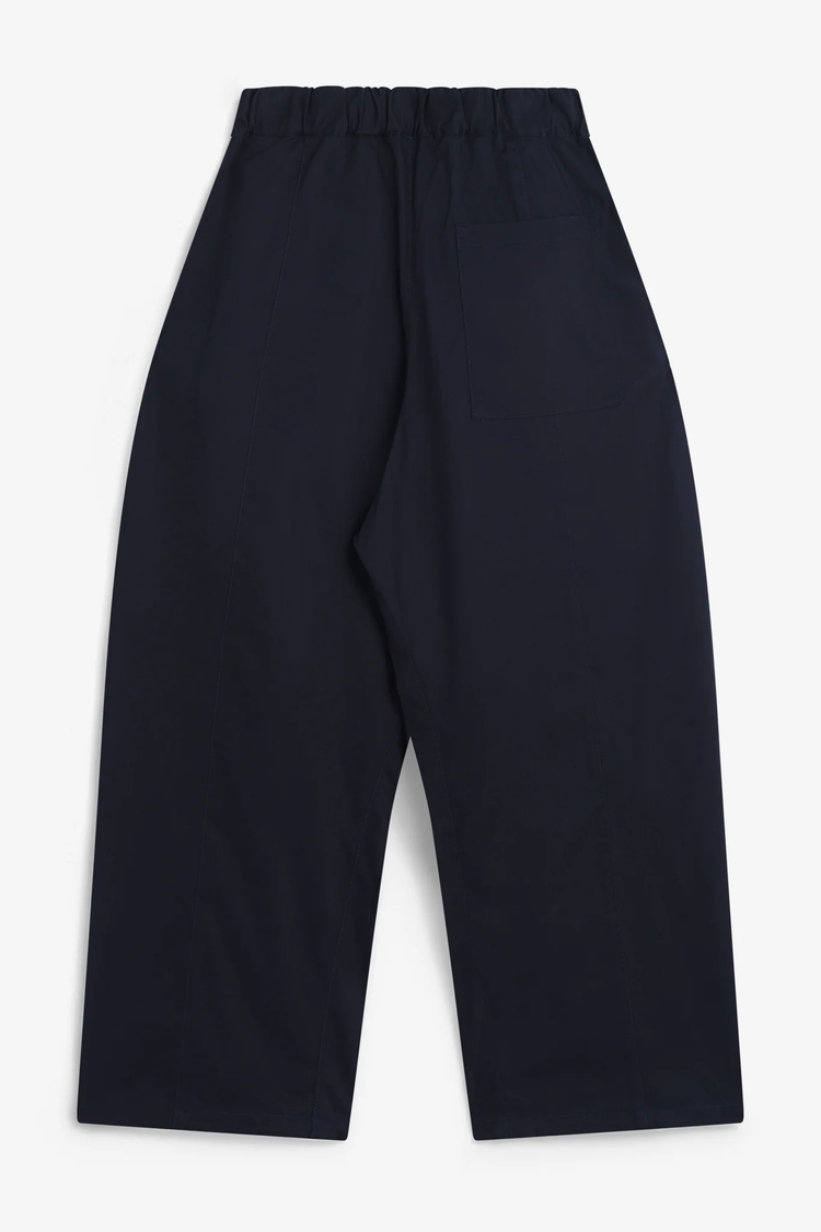 sage NATION  BOX PLEAT TROUSER NAVY