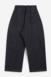 sage NATION BOX PLEAT TROUSER DENIM RAW DENIM