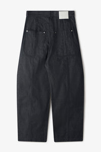 sage NATION WELT TROUSER RAW DENIM RAW BLACK